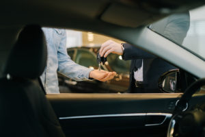 handling over keys after buying a car
